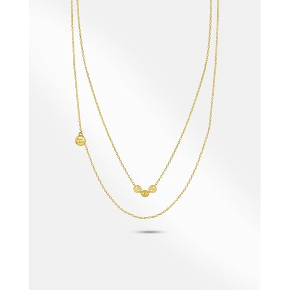 Discs Gold Layered Necklace