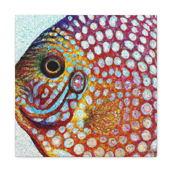 Discus In Pointillism - Canvas