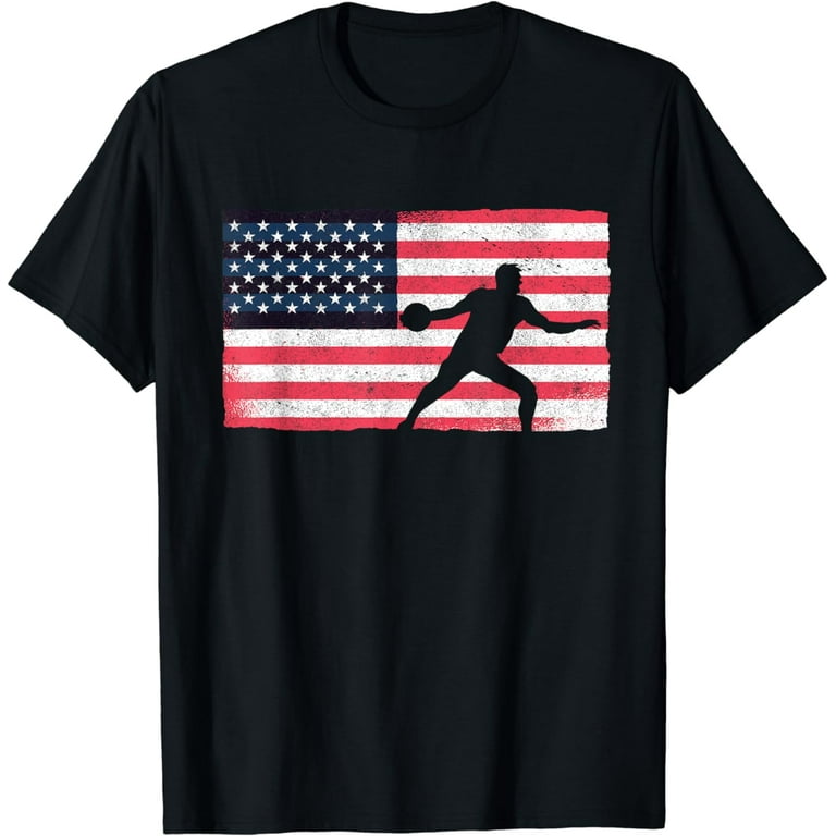 American Flag Discus Throw Shirt - Track And Field T-Shirt American Flag Discus Throw Shirt - Track And Field T-Shirt