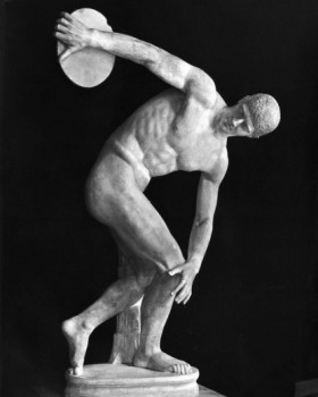 Discus Thrower Discobolo Di Razzano Canvas Art - Discobolo Di Razzano (24 x 36)