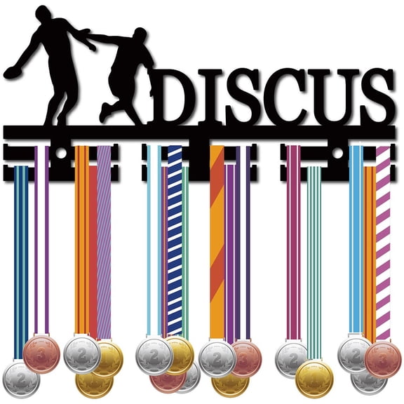 Discus Throwing Medal Holder Track and Field Medal Hanger Display Sports Rack Wall Mount Frame Home Decor Acrylic Medal Stand