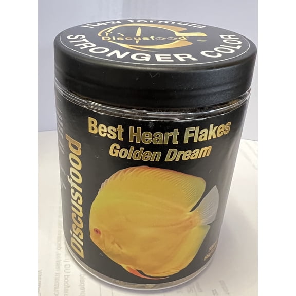 Discusfood Best Heart Flakes Golden Dream - Premium Fish Food - 65g