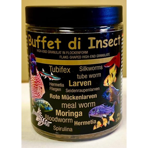 Discusfood Buffet Di Insect, Fish Food Flakes, 2.3 oz