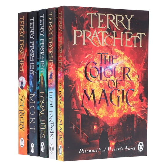 Discworld Series by Terry Pratchett: Book 1-5 Collection Set - Fiction - Paperback