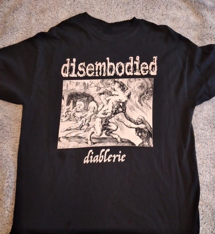 Disembodied Band Diablerie Heavy Cotton Black T Shirt TT54 - Walmart.com