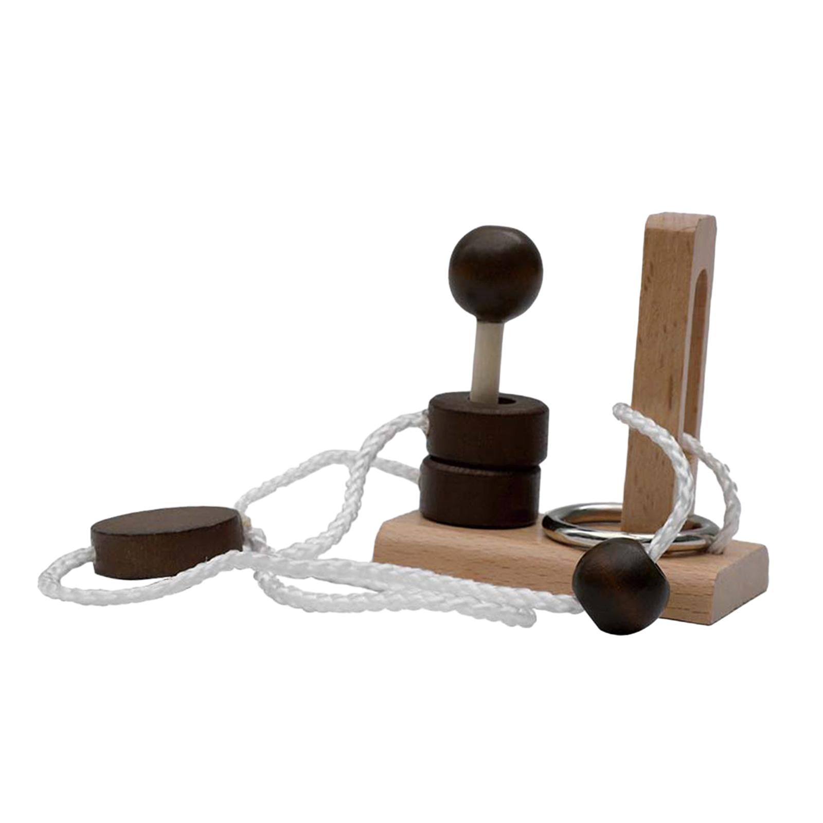 Disentanglement Puzzle Wooden Rope Puzzle Portable Interactive