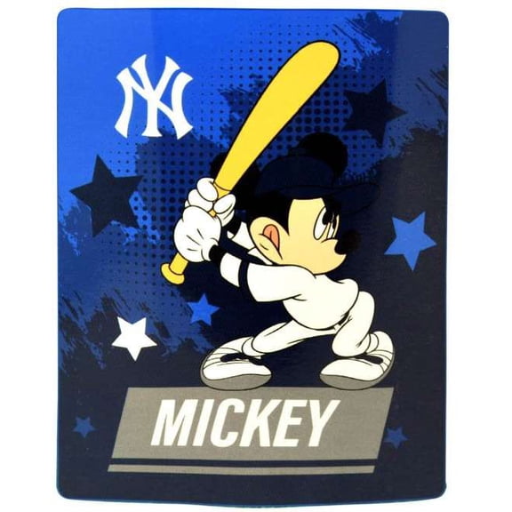 Disney New York Yankees Batter Up Mickey Throw Blanket [Yankees]