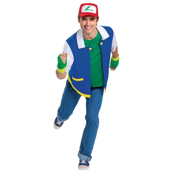 Disguise Adult Classic Ash Ketchum Costume - Size Small/Medium