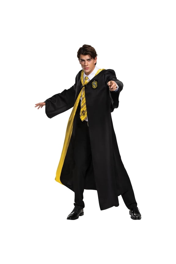 Adult Harry Potter Hufflepuff Deluxe Robe Costume - Size X Large