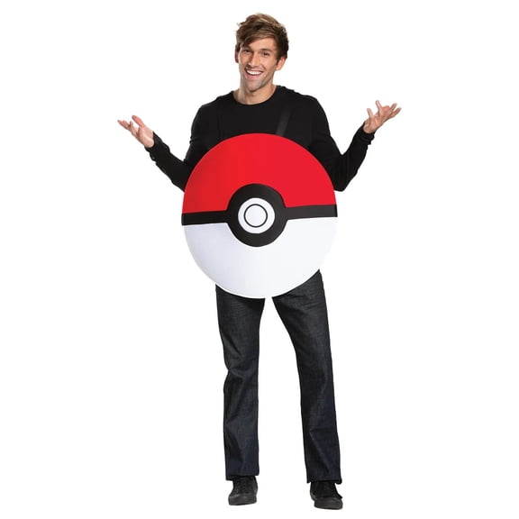 Disguise Adult Pokemon Classic Poke Ball Costume - Size One Size Fits Most