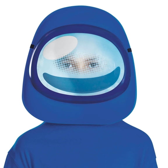 Among Us Blue Imposter Halloween Costume Mask - Blue - One Size Fits Most