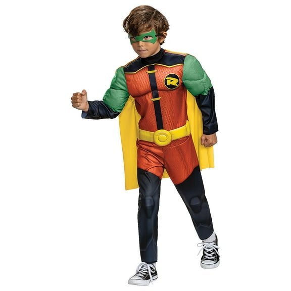 Disguise Boys' Batwheels Robin Muscle Costume - Size 4-6
