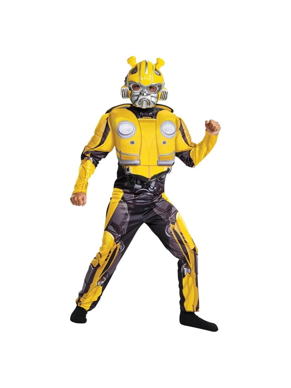 Boys' Classic Bumblebee Muscle Jumpsuit Costume - 7-8