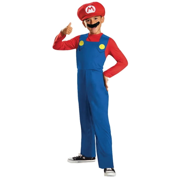 Disguise Boys' Classic Mario Jumpsuit Costume - Size 4-6