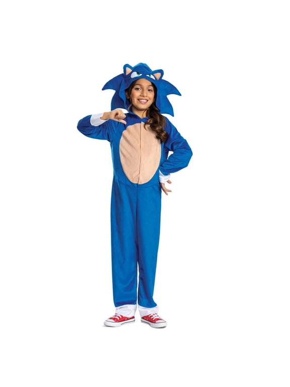 Boys' Classic Sonic the Hedgehog Jumpsuit Costume - Size 10-12