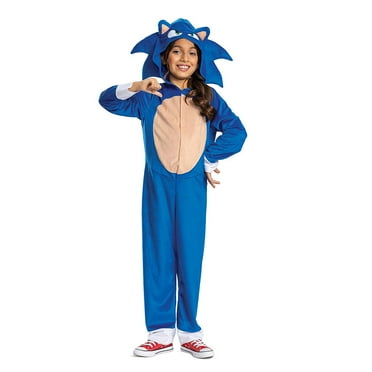 Disguise Boys' Classic Sonic the Hedgehog Jumpsuit Costume - Size 7-8
