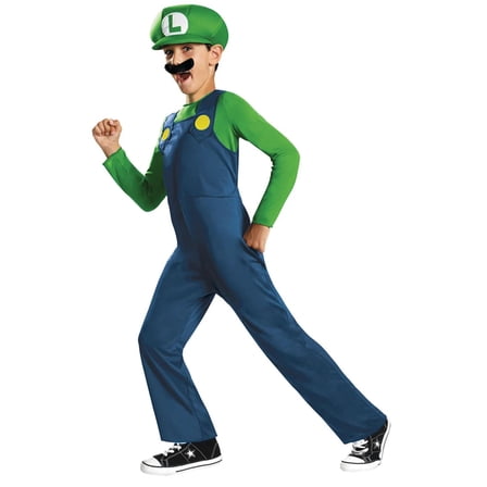 Disguise Boys' Classic Super Mario Bros. Luigi Costume - 7-8