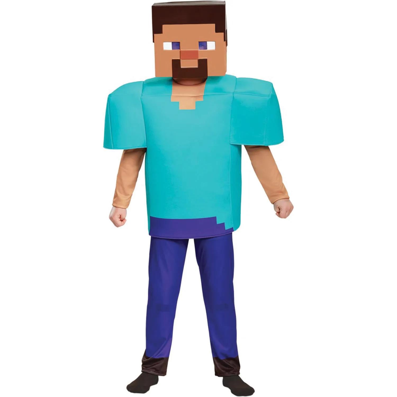 Disguise Boys' Deluxe Minecraft Steve Costume - Size 10-12