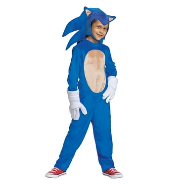 Disguise Boys' Deluxe Sonic the Hedgehog Jumpsuit Costume - Size 10-12