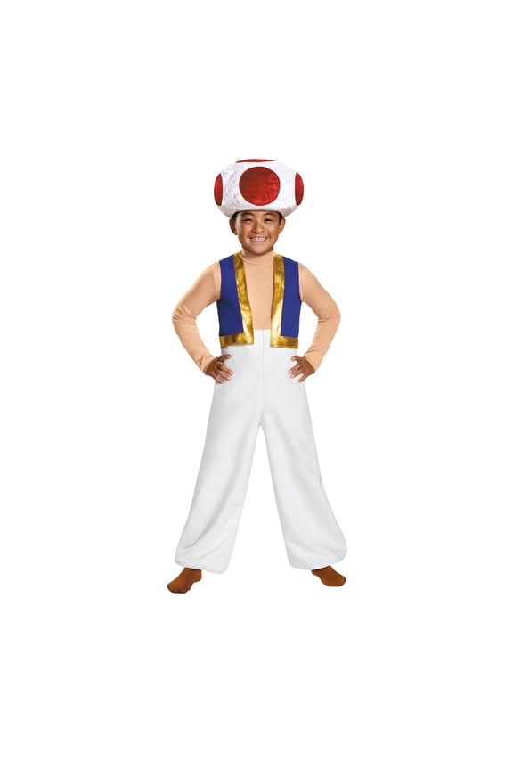 Boys' Deluxe Super Mario Bros. Toad Costume - 7-8