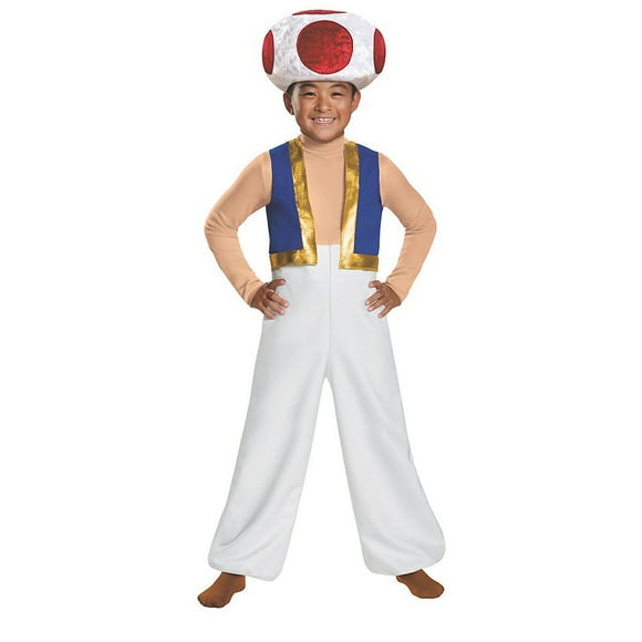 Disguise Boys' Deluxe Super Mario Bros. Toad Costume - Size 10-12