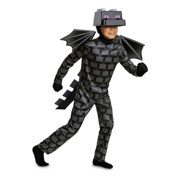 Disguise Boys' Minecraft Ender Dragon Deluxe Costume - Size 10-12 - Black