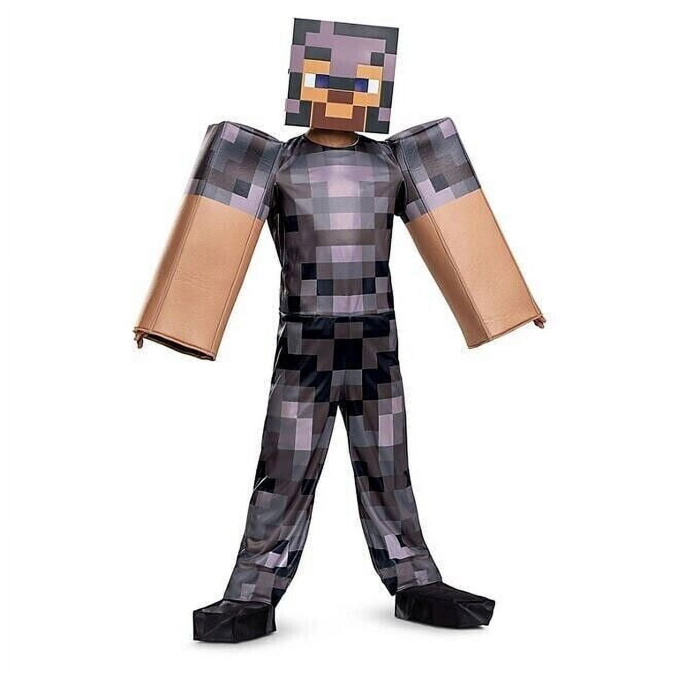 Disguise Boys Minecraft Steve In Netherite Armor Deluxe Costume Size 4 ...