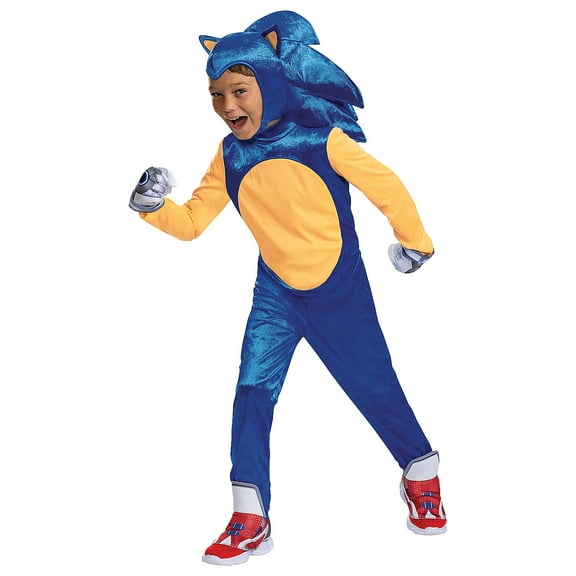 Disguise Boys' Sonic Prime Sonic Deluxe Costume - Size 4-6