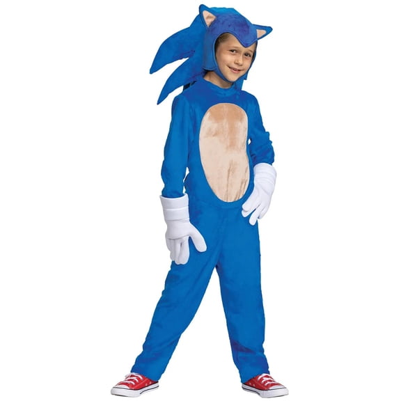 Disguise Boys' Sonic the Movie Sonic Jumpsuit Costume - 7-8
