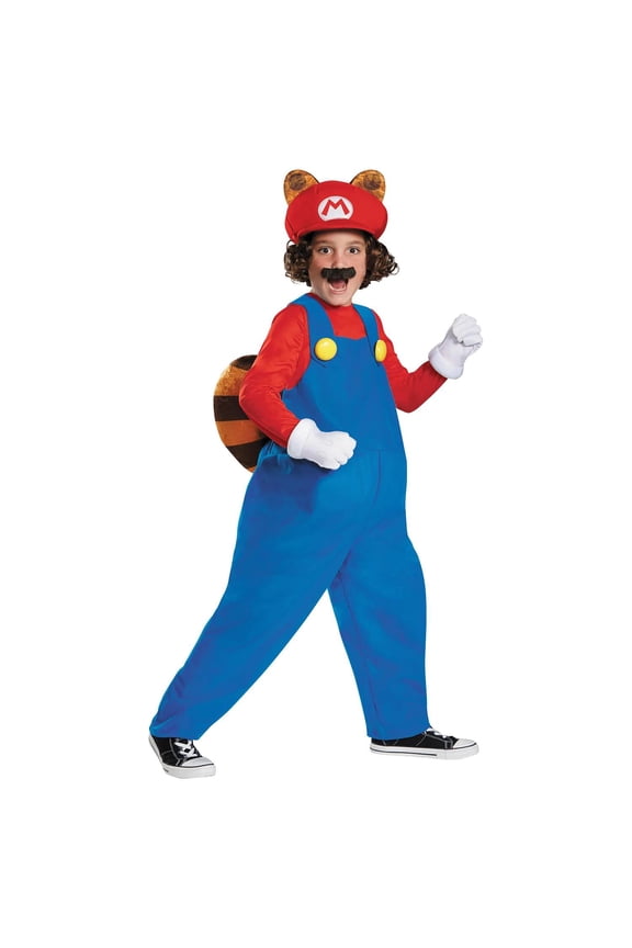 Boys' Super Mario Bros. Raccoon Mario Costume - Size 4-6