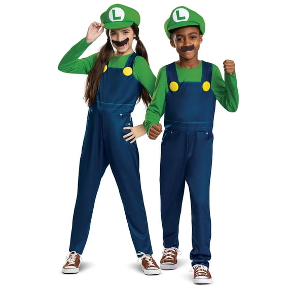 Disguise Boys' Super Mario Elevated Luigi Classic Costume - Size 7-8 - Green