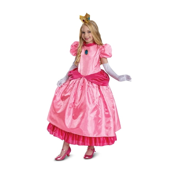 Disguise Boys' Super Mario Elevated Princess Peach Dress Costume - Size 3T-4T - Pink