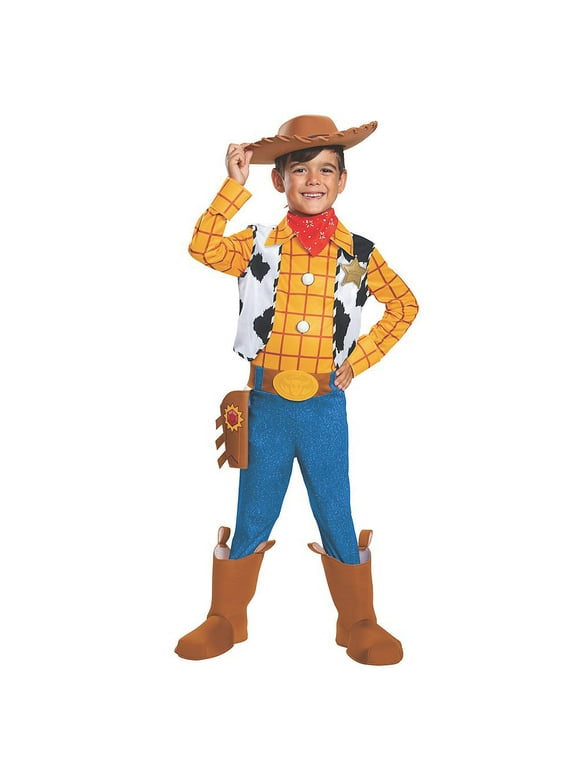 Disguise Boys' Toy Story Woody Deluxe Costume - Size 7-8