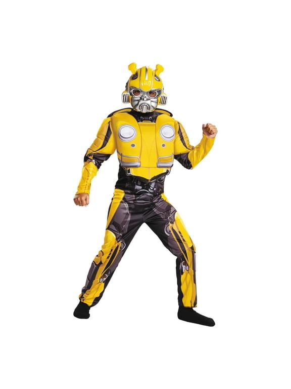 Boys' Transformers Bumblebee Muscle Jumpsuit Costume - 10-12