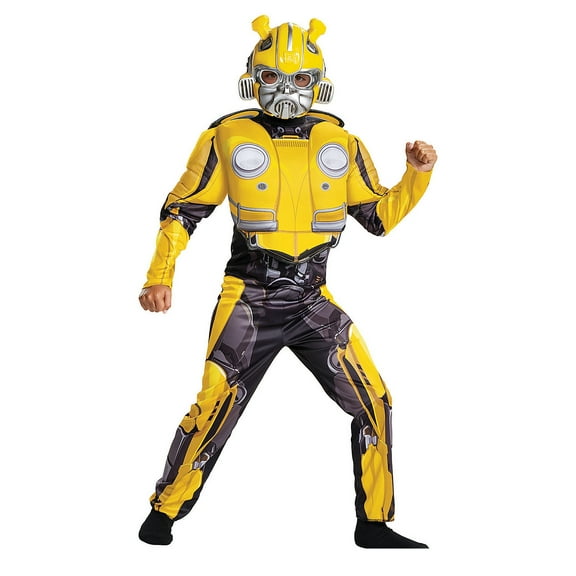 Disguise Boys' Transformers Bumblebee Muscle Jumpsuit Costume - 4-6