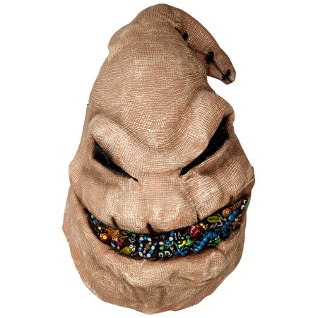 Disguise Brown Vinyl Halloween Oogie Boogie Full Costume Mask, for Adult