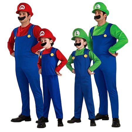 Disguise Cosplay Super Mario Brothers Boys Classic Mario Halloween Costume