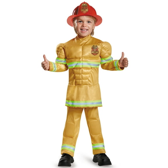 City Hero Fireman Boy's Costume Toddler 3T-4T