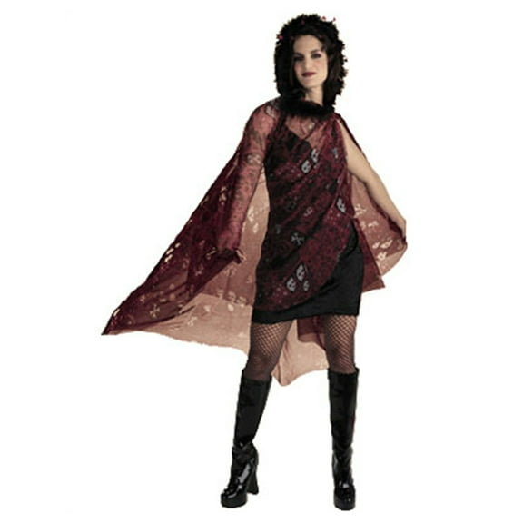 Disguise Costumes Formal Red Skull & Cross Bones Fancy Dress Costume Cape