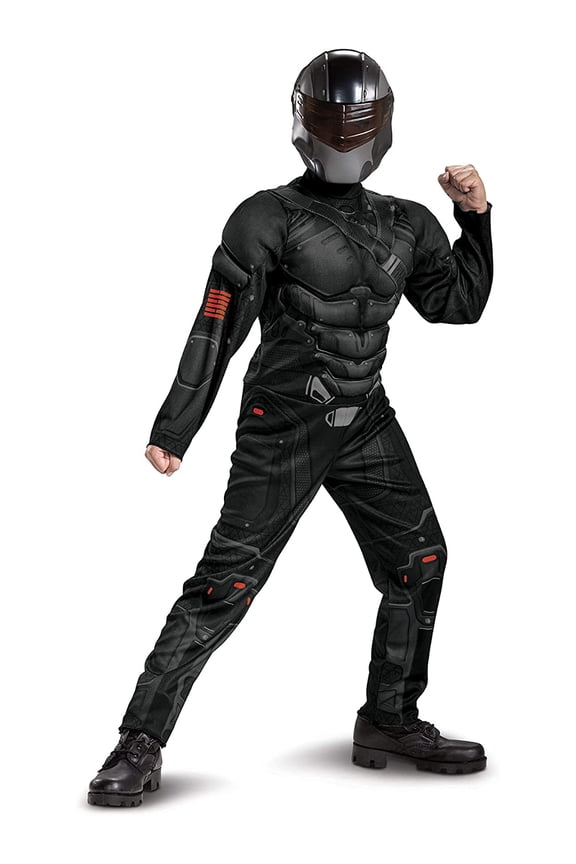 GI Joe Snake Eyes Classic Muscle Chest Child Costume Small 4-6