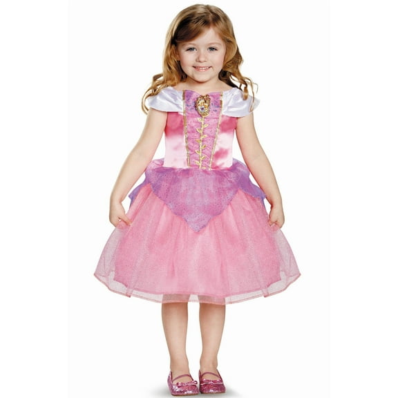 Toddlers Aurora Sleeping Beauty Disney Classic Costume Dress Size Medium 3-4T