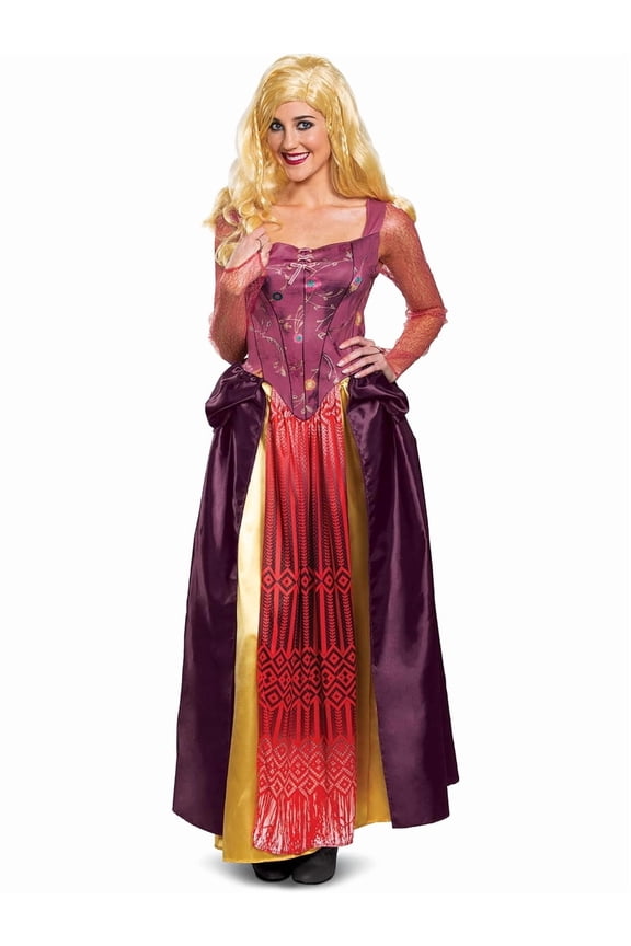 Hocus Pocus Sarah Dress Deluxe Women's Costume Large 12-14