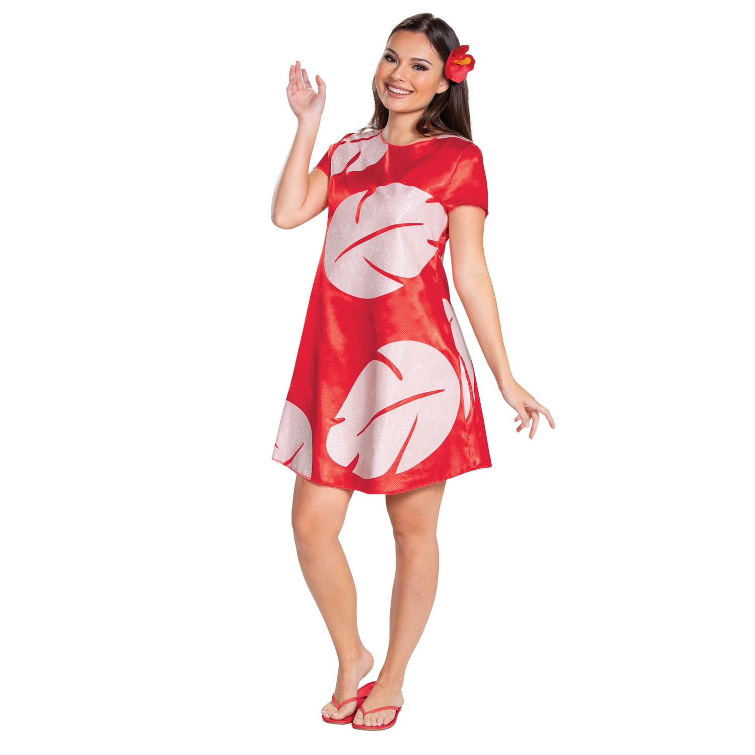 Disguise Disney's Deluxe Lilo Women's Halloween Fancy-Dress Costume for Adult, S (4-6)