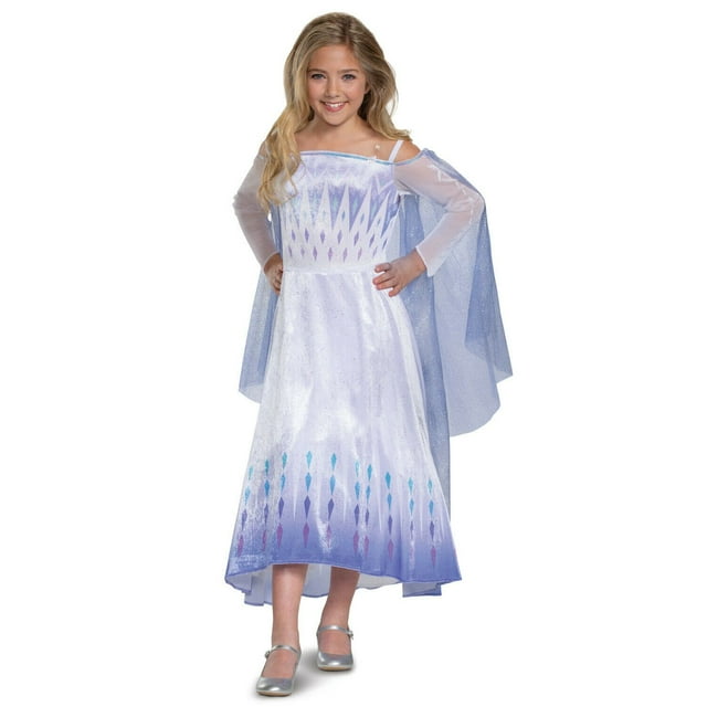 Disguise Elsa Prestige Girl's Dress with Elegant Design for Ages 8-10, M