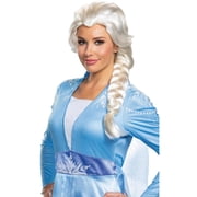 Disguise Elsa White Halloween Costume Wig, for Adult