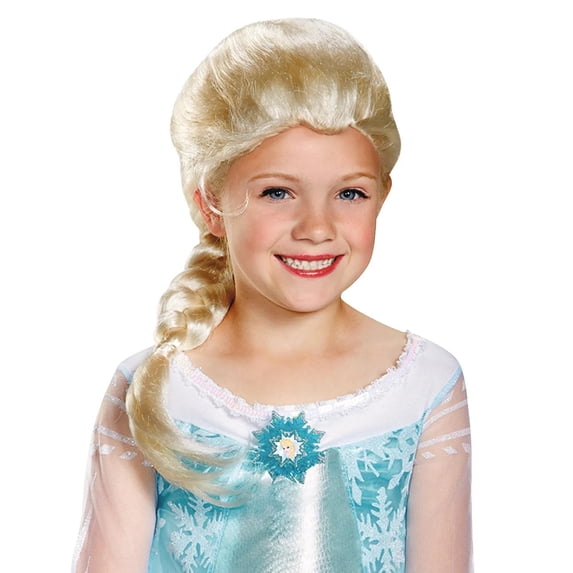 Disguise Frozen Elsa Beige Halloween Costume Wig, for Child