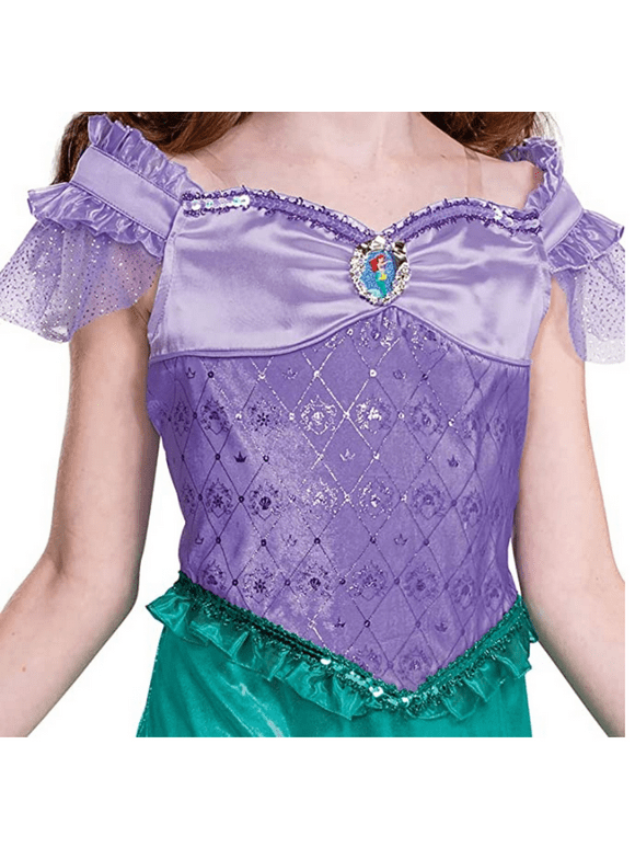 Disguise Girl's Prestige Disney Princess Dress Pretend Play Costume Dress-Up (Ariel, XS (3T-4T))
