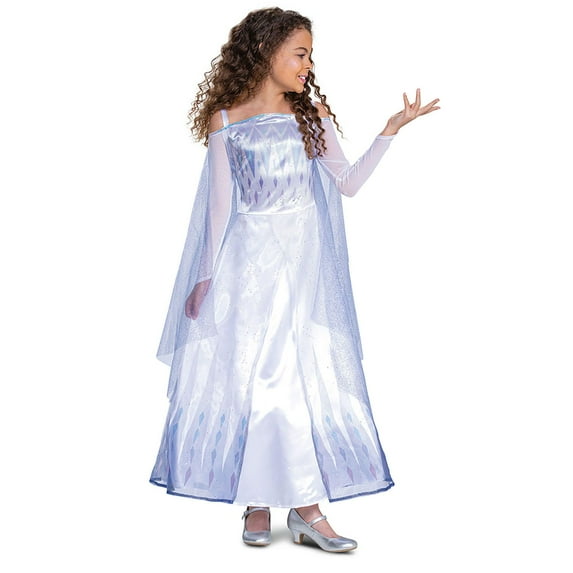 Disguise Girl's Prestige Disney Princess Dress Pretend Play Costume Dress-Up (Elsa, XS (3T-4T))