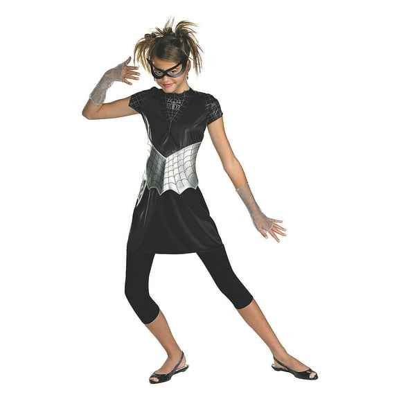 Disguise Girls' Black Suited Spider-Girl Costume - Size 7-8