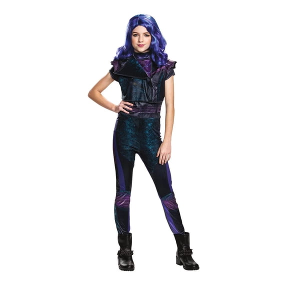 Disguise Girls' Descendants Classic Mal Jumpsuit Costume - Size 4-6